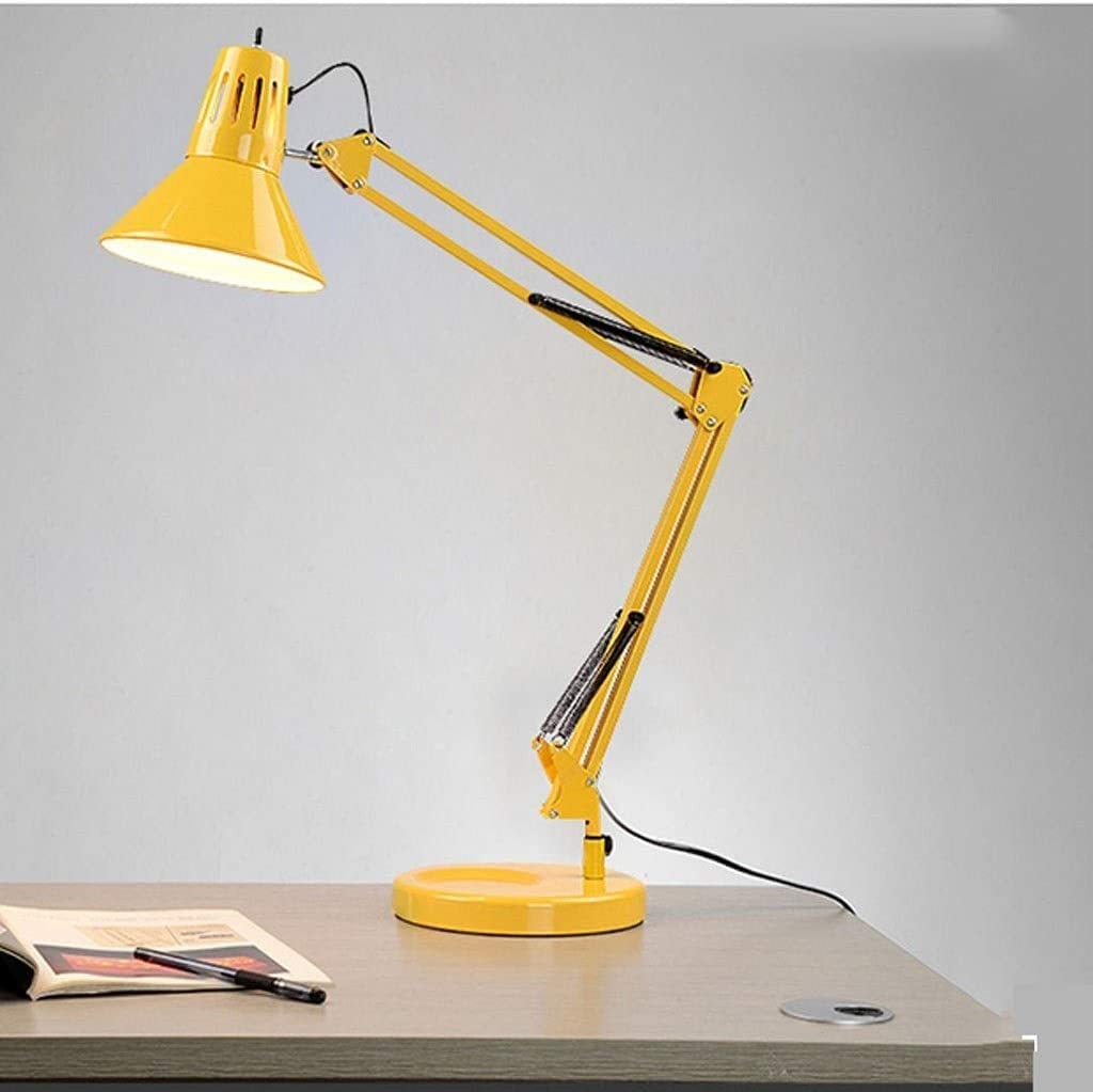 Lampa Biurkowa Ochrona Oczu Sypialnia Lampka Nocna Biurko Lampa Biurkowa LED Składana Lampa Stołowa (Yellow)