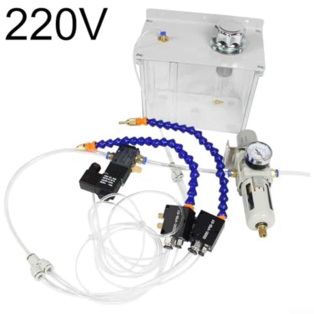 Sistema di raffreddamento e lubrificazione-spruzzo della fresatrice con doppio nebulizzatore YS-BPV-3000 e serbatoio in resina 3L, elettrovalvola, regolatore del filtro dell'aria, 220V