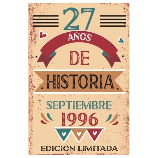 27 Años De Historia Septiembre 1996: Libro de visitas, cuaderno, 110 páginas de felicitaciones, idea de regalo, regalo Para la esposa, novia, mujer, La madre