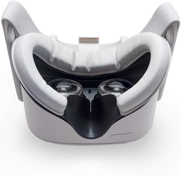 VR Cover Facial Interface and Foam Replacement Set for Meta/Oculus Quest 2 (Dark Grey & Light Grey)