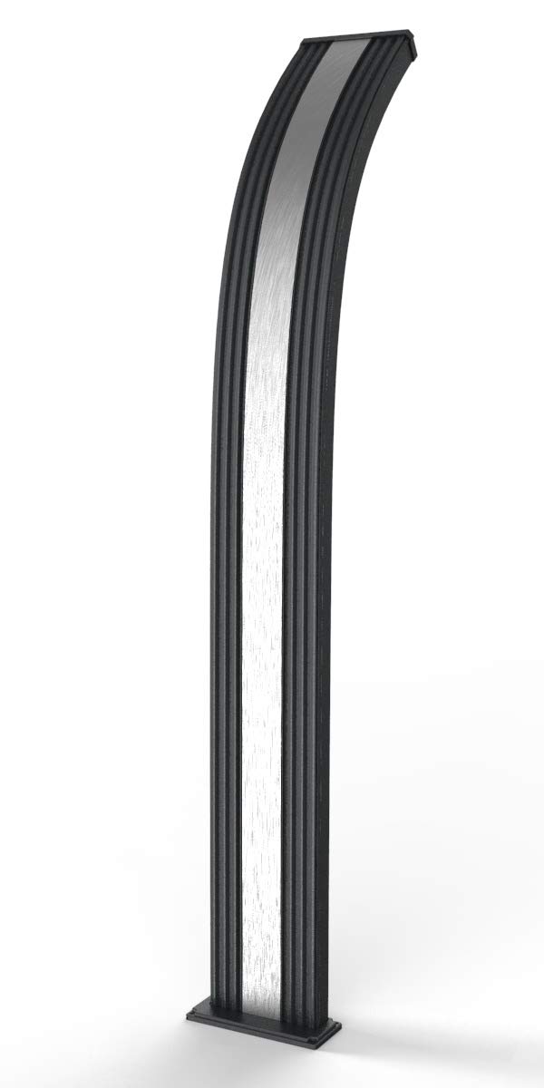 Doccia Solare da Giardino 40L Miscelatore Nebulizzatore e Lavapiedi Arkema Dada Grigio Antracite Inox