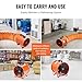 VEVOR 16 Inch Utility Blower Fan, 2 Speed 5175 CFM Heavy Duty Cylinder Axial Exhaust Fan with 16.4ft Duct Hose, Industrial Portable Confined Space Ventilator for basements, warehouse, Workshop