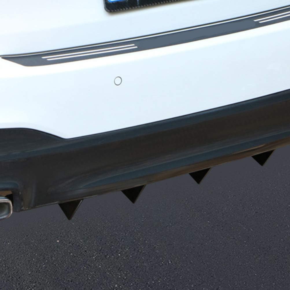 4pcs Black Rear Bumper Canards Splitter Body Diffuser Fins Body Spoiler Canard Universal Fit for Car Vehicle Truck Auto