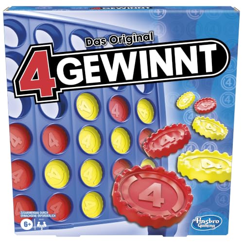 Hasbro Gaming 4 gewinnt Strategiespiel, Brettspiel für 2 Spieler, Unendlicher Spielspaß mit Freunden und Familie, Perfekt als Partyspiel und für Multiplayer-Spaß, Geschenk für Kinder ab 6 Jahren