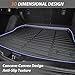 AIPOIL® Floor Mats & Cargo Liner Set for 2015-2024 2025 Ford Edge & 2019-2024 2025 Ford Edge ST All Weather Protection TPE Anti-Slip Automotive Full Set Custom Car Mats Accessories - Black