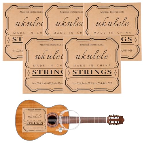 5 Set Nylon Ukelele Strings Ukulele Accessories Concert Ukuleles Strings for Soprano Concert and Tenor Ukele 21 23 26 Inch