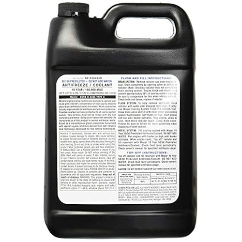 68163849AB Engine Coolant And Antifreeze Ram Jeep Wrangler