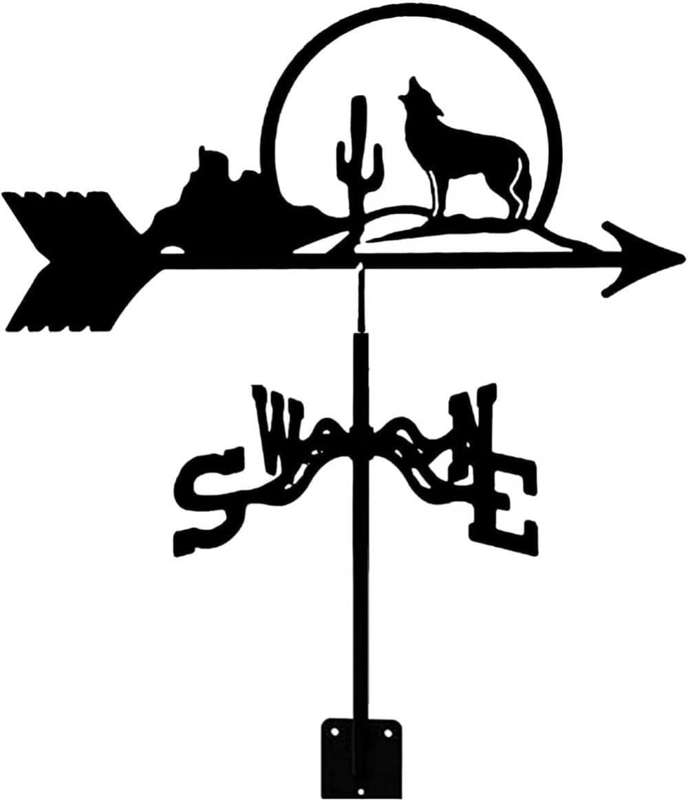 TAXXII Farm Scene Weathervane, Practical Wind Vanes Stainless Steel Weather Vane for Outdoor Garden Roof Paddock Decoration Direction Indicator Weathercock-B