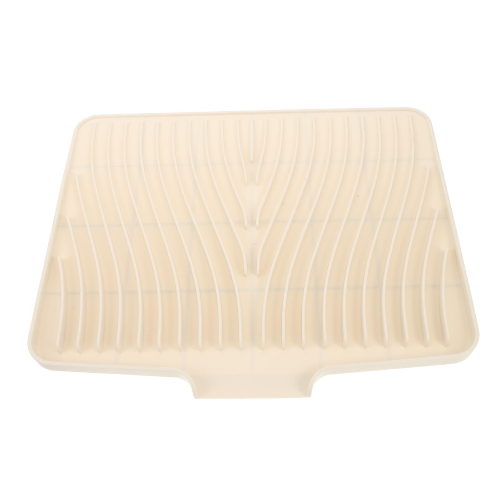 Alfombrilla secaplatos de silicona POPETPOP de 40x33cm con escurridor para fregadero
