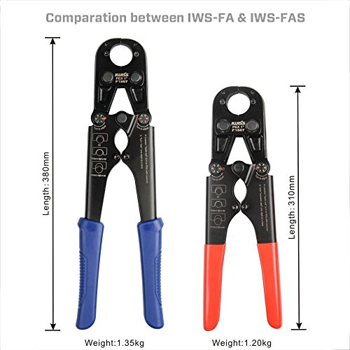Buy IWISS F1807 PEX Crimper, Copper Pipe Crimping Tool Kit with 3/8
