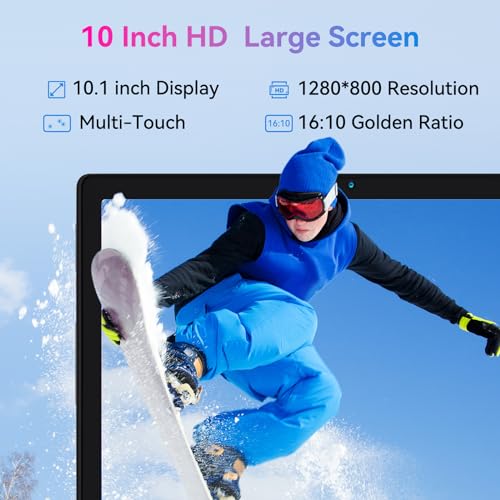 Tablet 10 Inch, Android Tablets, 10GB RAM + 64GB ROM Octa-Core 5000mAh 1280 x 800 HD Touch Screen 5MP + 8MP HD Camera Bluetooth 5.3 Wifi 6 Tablet PC (White) - Image 6