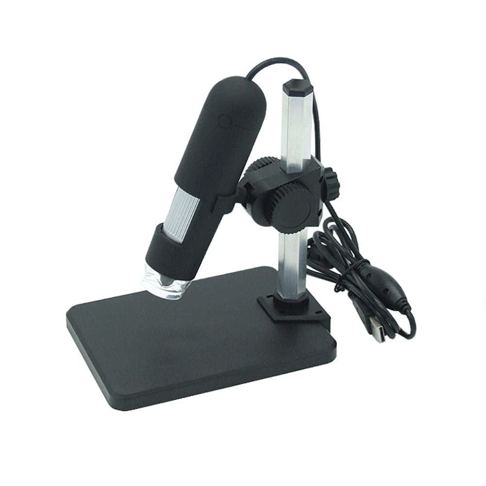 I38CS Digitales Mikroskop mit 1000x Vergrößerung, 8 LED, 2MP USB Mini Videokamera, Endoskop Lupe mit Ständer