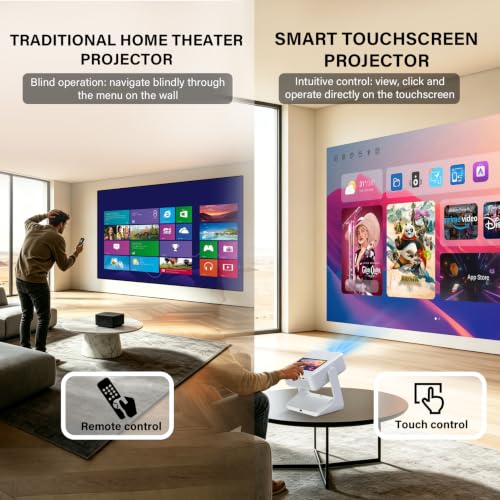 Image of Aepuesem Smart Outdoor Projector with TouchScreen & Built-in App Store