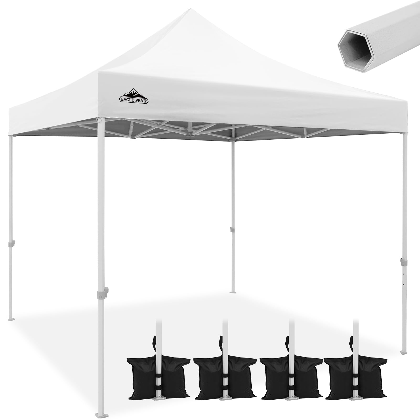 EAGLE PEAK 10x10 Heavy Duty Pop up Commercial Canopy Tent