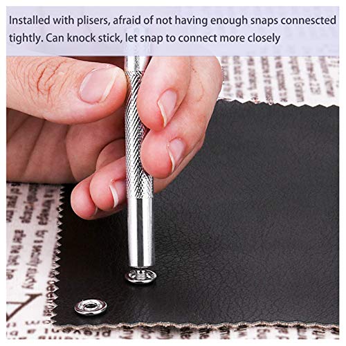Cenoz 200 Sets Snap Fasteners Kit Tool, Metal Snap Buttons Rings With Fastener Pliers Press Tool Kit For Clothing 10 Colors 9.5Mm #TOP3