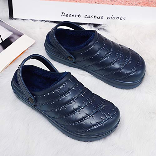 CYian Women's Men's Fuzzy Slippers Lined Clogs and Warm Plush Fleece Garden Shoes Indoor Outdoor with Elastic Strap4