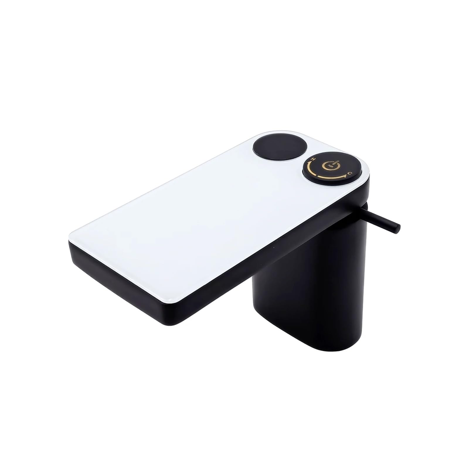 Grifo mezclador para lavabo LED en color negro mate para baños modernos y elegantes