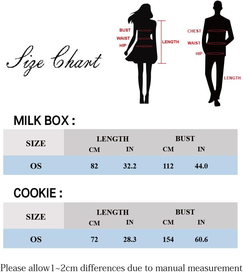 Couple Costume Halloween Food Cookies and Milk Carton Box 2Pcs Costume - Image 7
