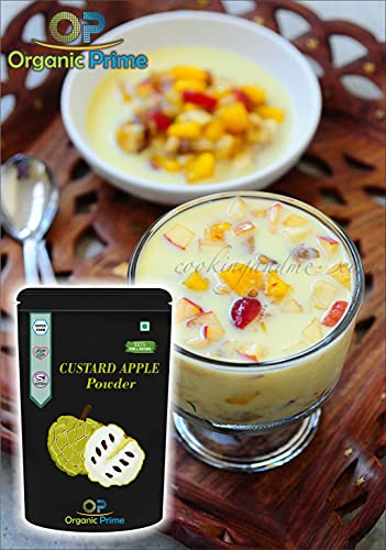 Image of Organic Prime Custard Apple Frit Powder | Sitaphal Powder | Dry, No Added Sugars and Preservatives - 200 GM by Organic Prime
