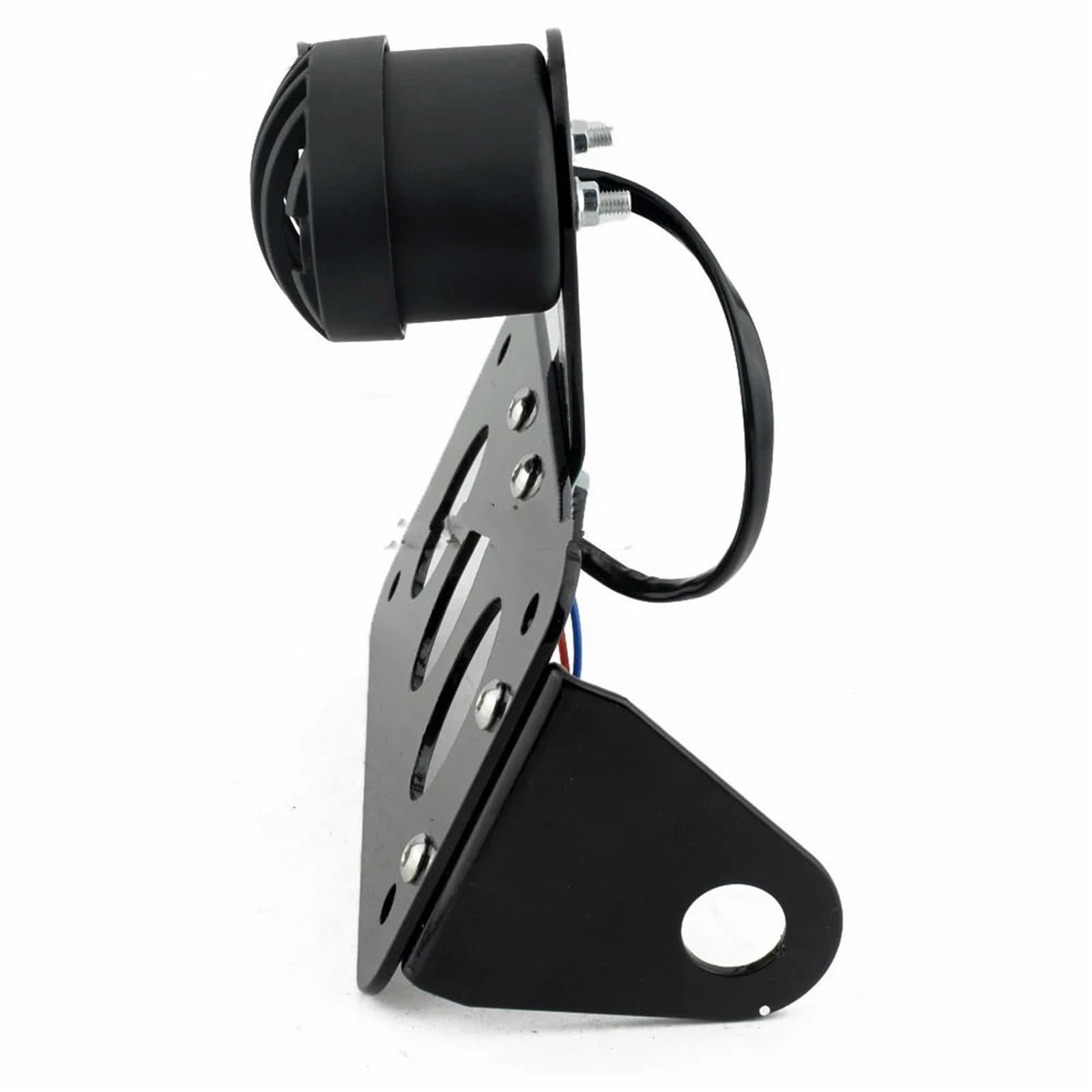 Tablica rejestracyjna motocykla Motocyklowy aluminiowy uchwyt na tablicę rejestracyjną z boku, LED, czerwone światło tylne, pasuje do Harley Bobber(Type 1)
