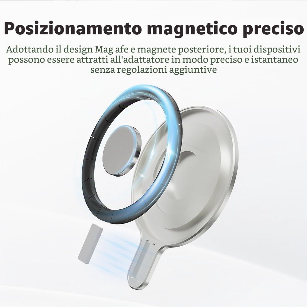 Base Adattatore Magnetico per Insta360 Flow, Mobile Gimbal Magafe Espansione Parti Accessori per Insta360 Flow