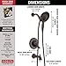 Delta Faucet Linden 17 Series Dual-Function Tub and Shower Trim Kit, Shower Faucet with 4-Spray In2ition 2-in-1 Dual Hand Held Shower Head with Hose, Venetian Bronze T17493-RB-I (Valve Not Included)