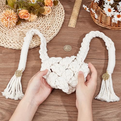 Olycraft Wedding Lasso and Handfasting Cord with Pendant - Traditional Celtic 190cm Beige Love Knot Handmade Cotton - Image 3