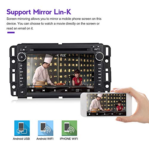 Mekedetech Android 11 Car Radio Stereo 7 Inch Touch Screen With Cd/Dvd Player For Gmc Sierra Yukon Chevrolet Buick Chevy Silverado Built In Carplay Support Bt Steering Wheel Control Wifi #TOP4