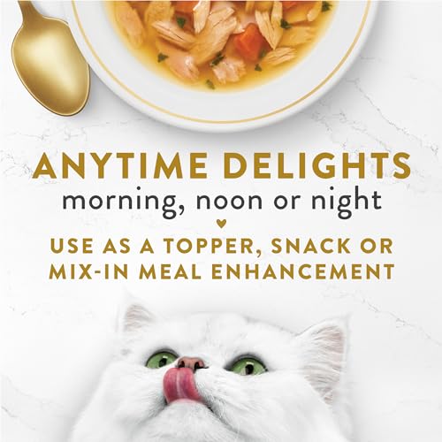 Image of Purina Fancy Feast Lickable Senior Wet Cat Food Broth Topper Classic with Skipjack Tuna and Vegetables - (Pack of 16) 1.4 Oz. Pouches