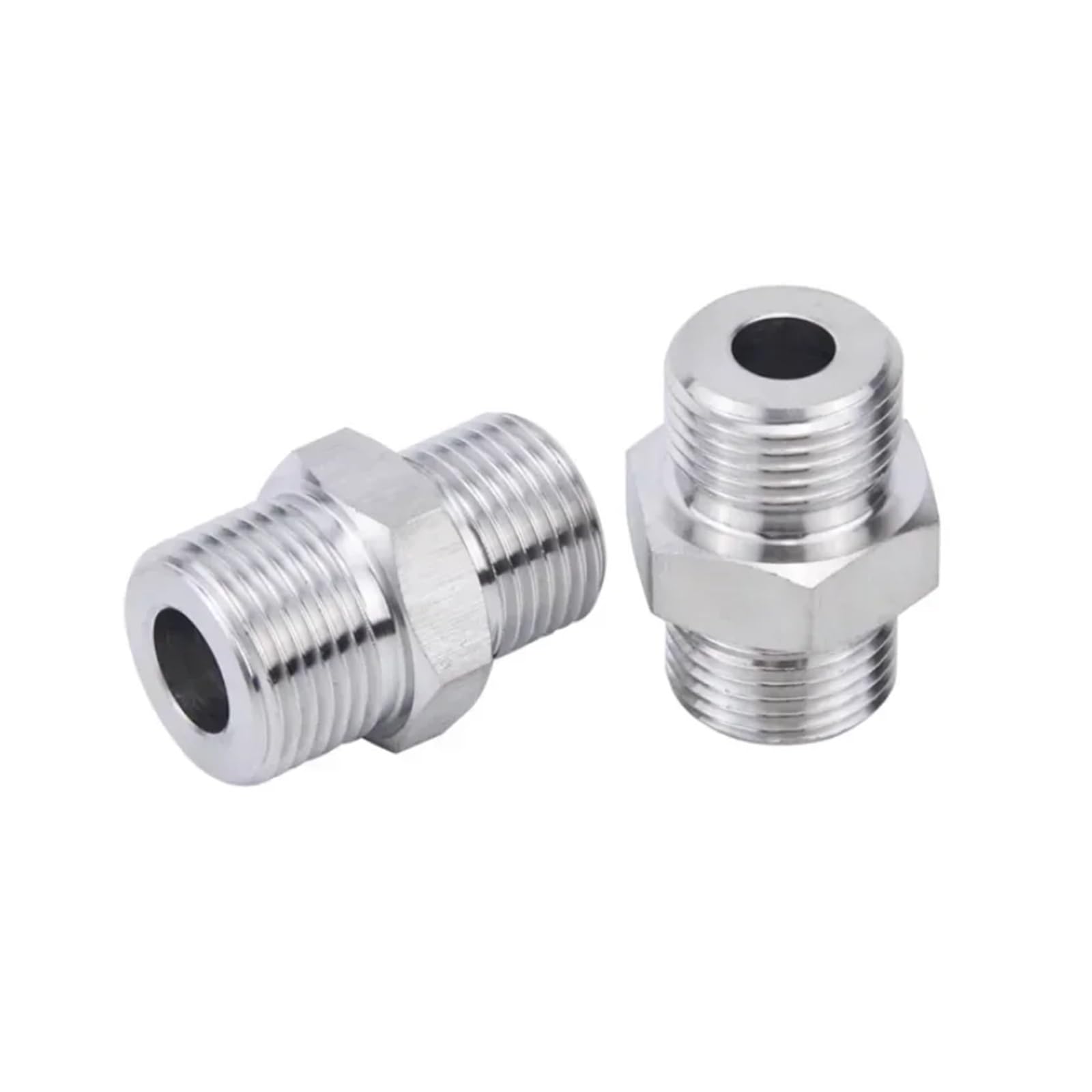 AARTERZZA High Pressure M8 M10 M12 M14 M16 M18 M20 M22 Male Thread 304 Stainless Steel Equal Pipe Fitting Hex Nipple Connector(M16x1.5 to M16x1.5)