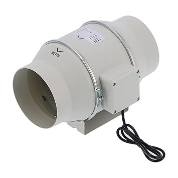 Inline Duct Fan Air Extractor, Inline Duct Fan Easy to Operate with Wall Plug for Commercial for Domestic Use