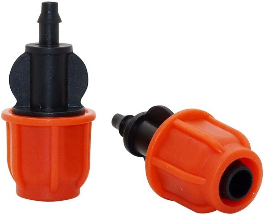 Accessories Repair Accessories 50 pcs Thumb Barbed 4/7mm to 8/11mm Hose Straight Connector Garden Water Irrigation Greenhouse System Fittings (Color : Orange) Plumbing Fittings