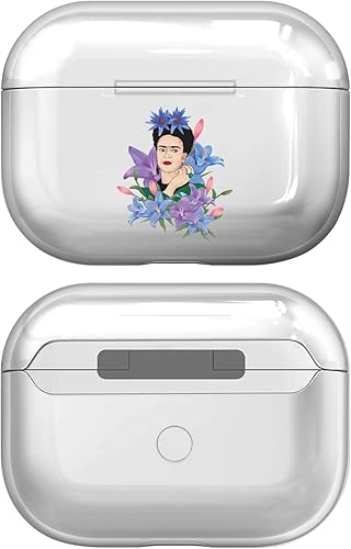 Miniatura 6 de Head Case Designs Frida Kahlo Girl Power Portraits - Cubierta de cristal duro transparente compatible con la funda de carga de Apple AirPods Pro