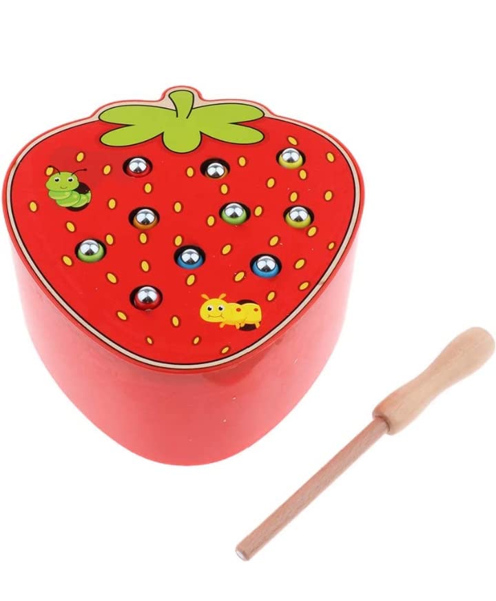 Wooden Magnetic Strawberry Insect catching Toy (Strawberry) (B0BS6R519N) Amazon Price History, Amazon Price Tracker