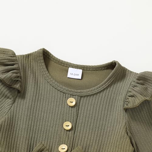 JEELLIGULAR Toddler Baby Girl Sweater Dress Fall Winter Clothes Outfits for Little Girls Long Sleeve Crew Neck Knit Dress3