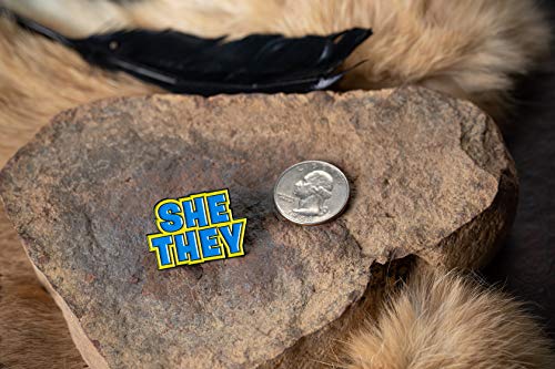 She They Femme Nonbinary Bigender Enamel Pronoun Pin4