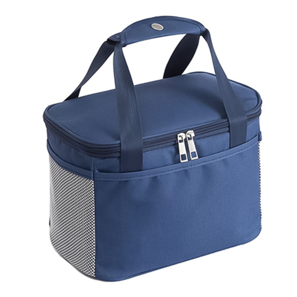 Alipis Kühltasche aus Oxford Großem Fassungsvermögen Picknicktasche Lunchbeutel mit Wärmespeicherung für Schule und Freizeit Inklusive Seitentaschen für Handy Blau