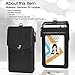 Arae Card Holder PU Leather ID Badge Holder with Vertical Clear ID Card Window, 3 Card Slot, Resealable Zip Pocket and Nylon Neck Lanyard - 1 Pack, Black