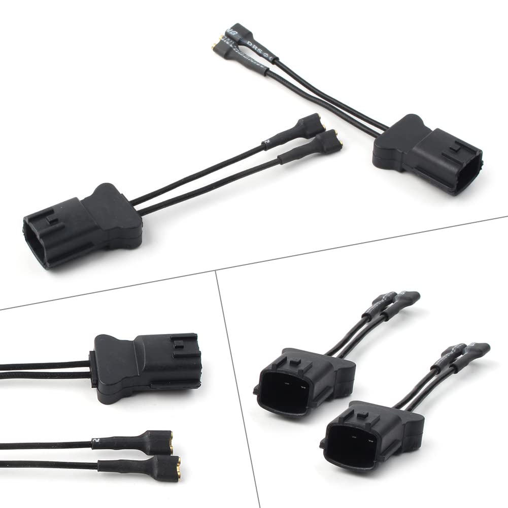 Bacar Motorbike Wiring Harness, Horn Speaker Adapter Wiring Harness Pigtail Socket 2Pcs Plastic Accessaries for Hyundai Powersport