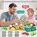 168Pcs Kids Play Kitchen Accessories Toy Set, Pretend Cooking Food Playset with Induction Cooktop, Pot, Pan, Utensils, Cutting Fruit, Prop Money & Shopping Basket, Learning Gifts for Toddler Girl Boy