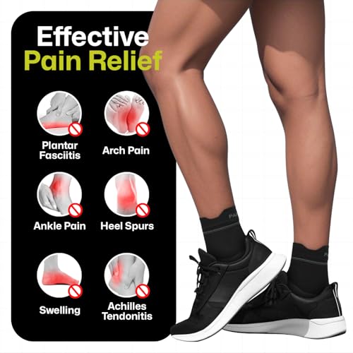 Image of 3 Pairs Plantar Fasciitis Socks Ankle Compression Sleeve with Arch Support