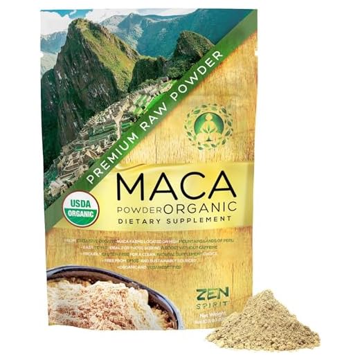 Zen Spirit Maca Root Powder Organic - Peruvian Root Premium Grade Superfood (Raw) - USDA & Vegan Certified - 1 Bag (8oz) - Perfect for Breakfast, Smoothies, Baking & Ice Cream.