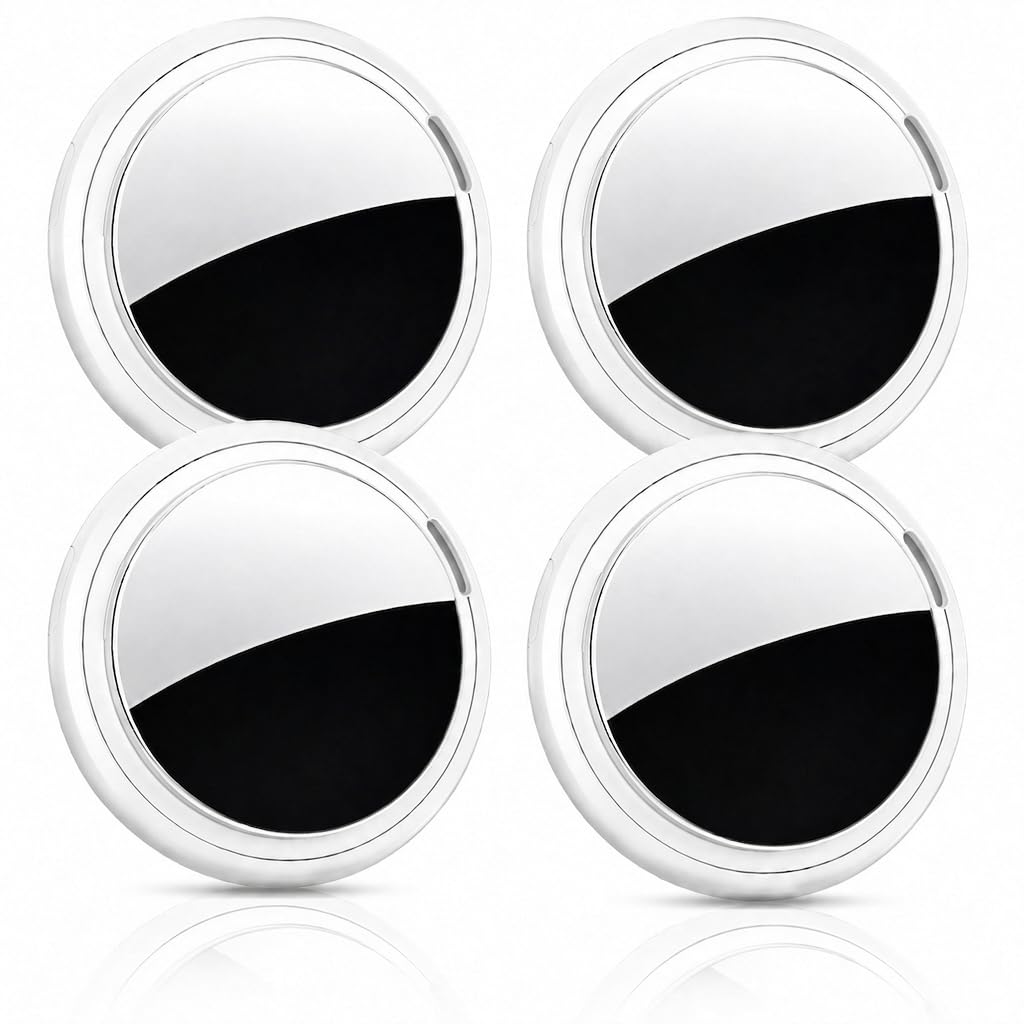 ZOOBELIO Air Tracker Tags 4 Pack - Bluetooth Wallet Tracker, Keys Finder Work with Apple Find My (iOS Only), Smart Item Locator Tags for Luggage, Backpack, Phone