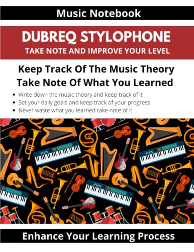 Music Notebook Dubreq Stylophone Take Note And Improve Your Level Keep Track Of The Music Theory Take Note Of What You Learned Enhance Your Learning Process