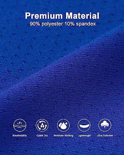 Men's Breathable Mesh No Roll Waistband Tagless Athletic Underwear Boxer Briefs, Pack of 52