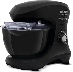 Batedeira Planetária Arno Superchef 750W 5 litros 15 velocidades Preta 220V KM01