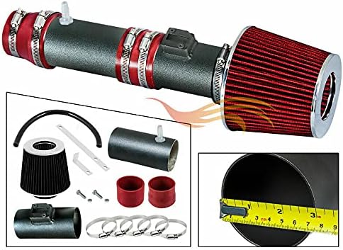 Ares Red Ram Air Intake Kit+Filter For 09-13 Compatible With Pilot/Ridgeline & 07-13 Compatible with Odyssey/MDX