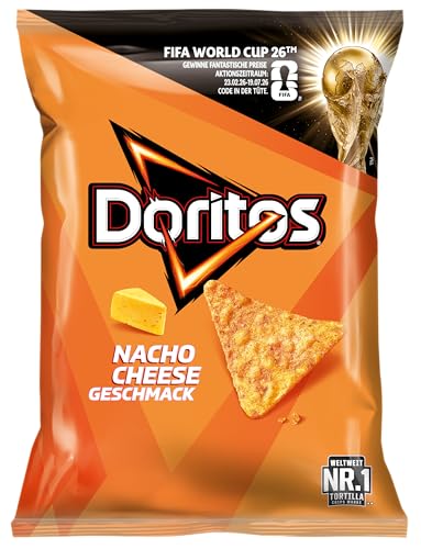 Doritos Nacho Cheese -Tortilla Nachos mit Käse Geschmack - Herzhafter Snack zum Knabbern aus Mais (12 x 110g) (Verpackungsdesign kann abweichen) 4