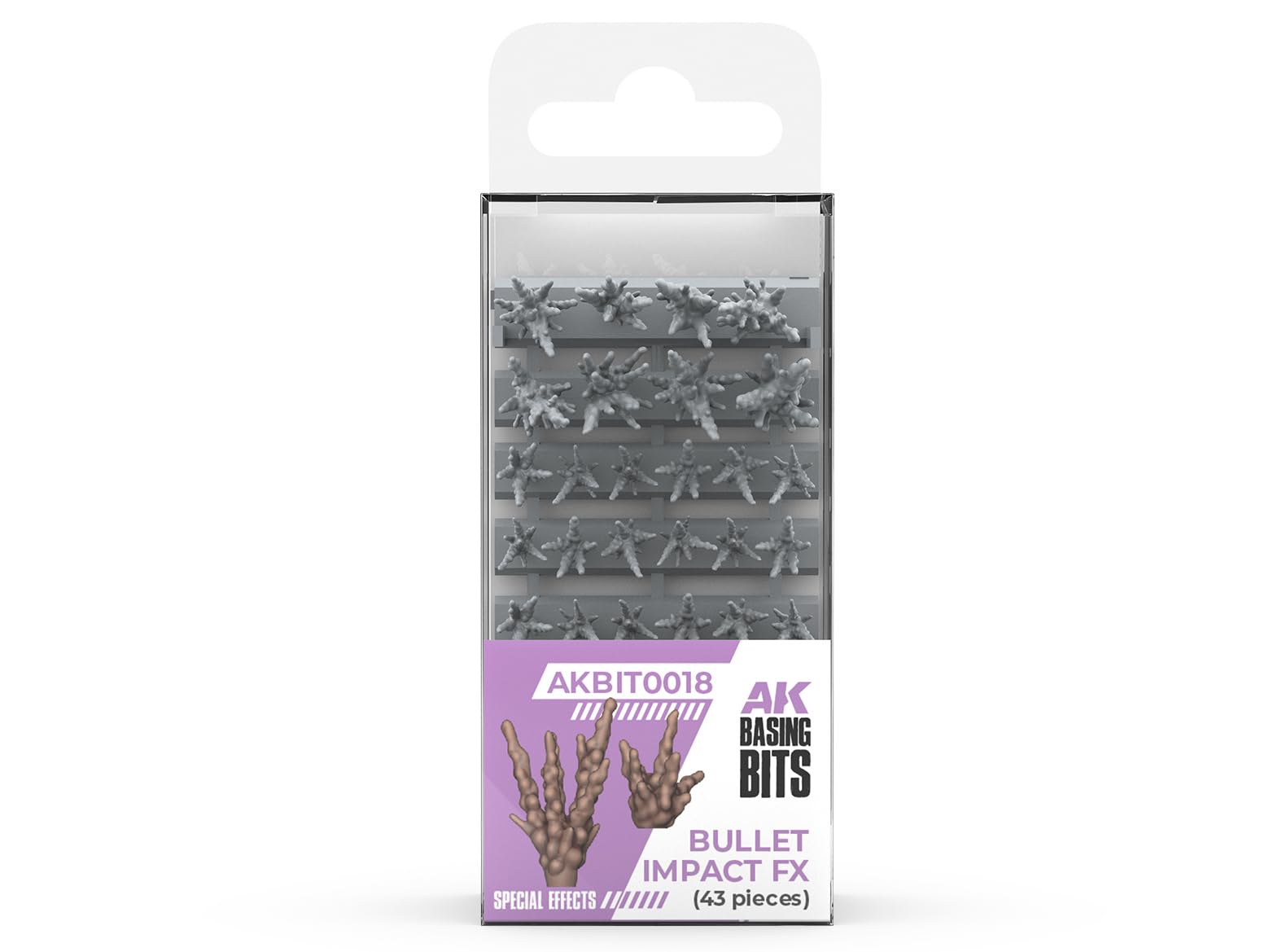 Ak Interactive Ak Resin Akbit0018 Bullet Impact Fx - Basing Bits 43Pcs)