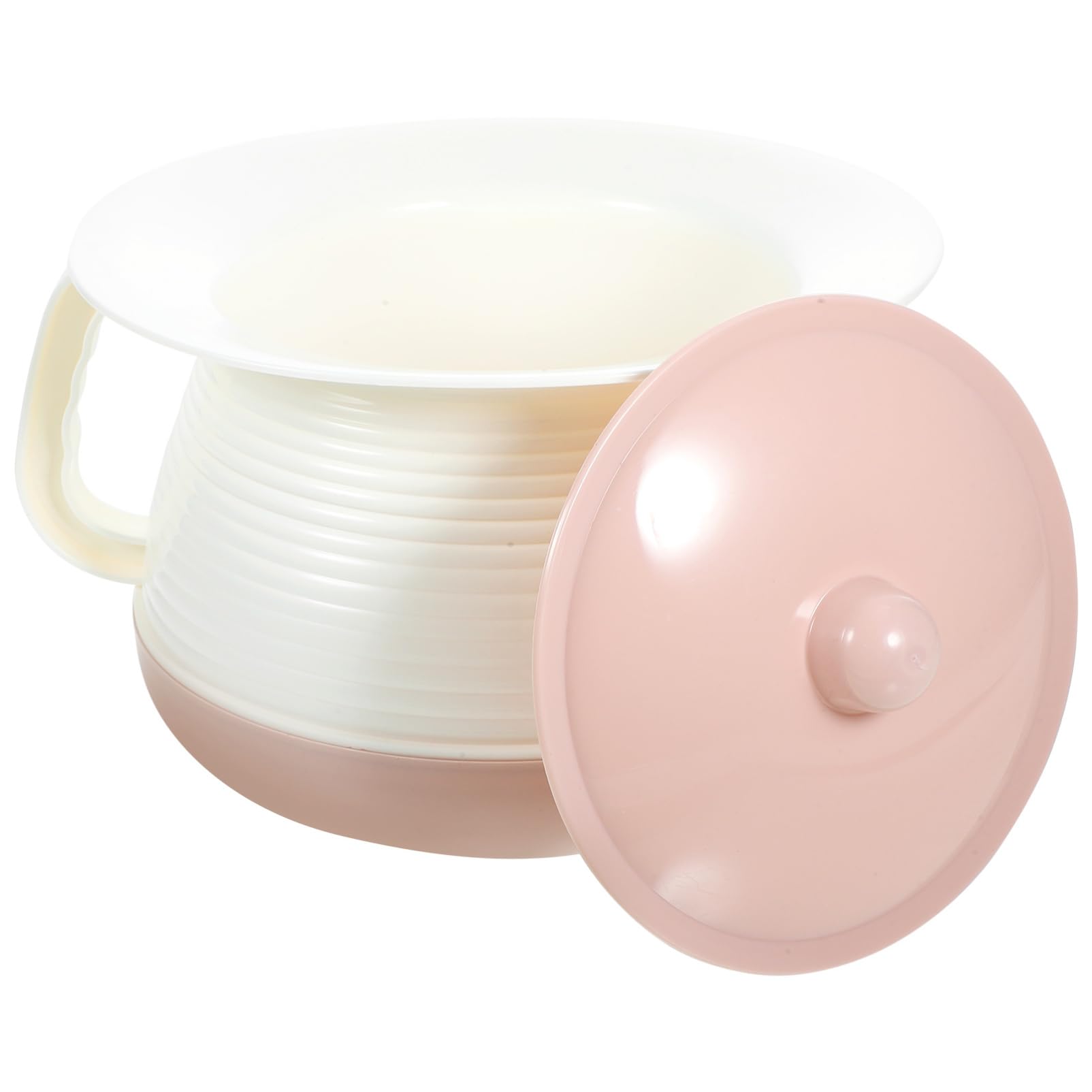 TOVINANNA Handheld Urinal for Toddlers Portable Potty Bedpan Home Chamber Pot with Cover